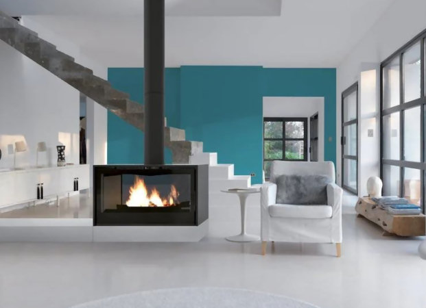 axis free standing fireplace